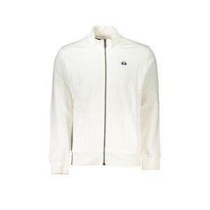 La Martina Cotton Crewneck Sweatshirt Men White Sweaters